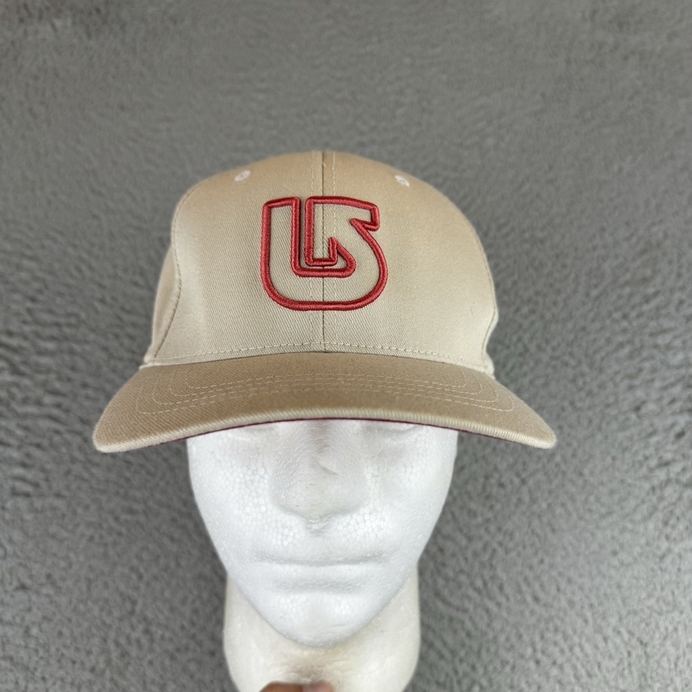 Burton Beige FLEXFIT‎ OSFA Fitted Hat Cap Vintage Y2k Snowboard
